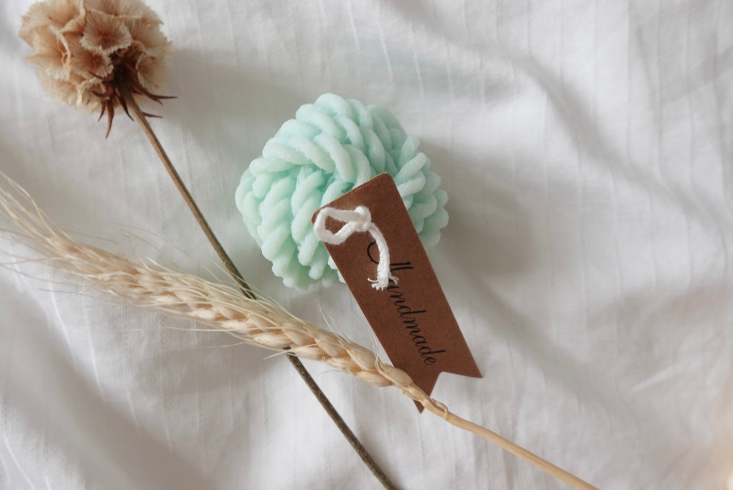 Knotted Yarn Ball Candle